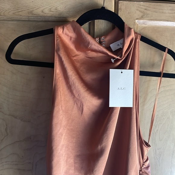 A.L.C. 🔥 Inez Satin Halter Dress - Picture 5 of 11